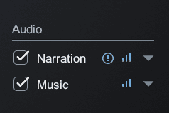 Audio Section in the Video Editor