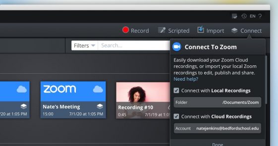 Connect with Zoom integration Screencast-O_Matic Connect with Zoom integration Screencast-O_Matic