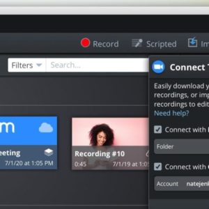 Connect with Zoom integration Screencast-O_Matic