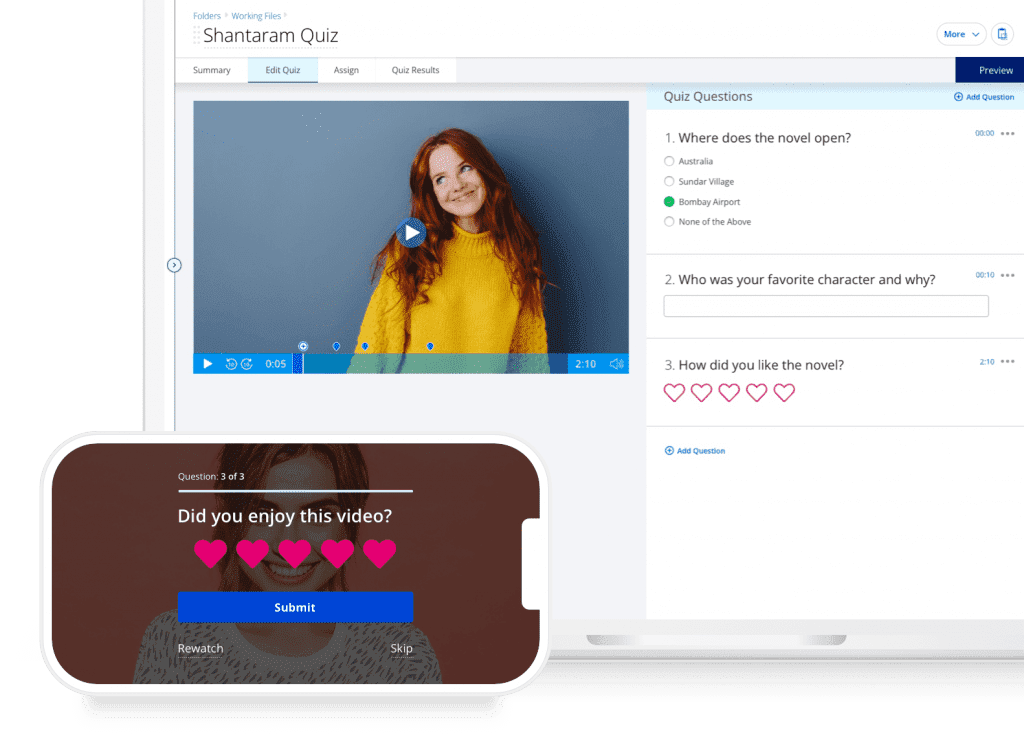 New Engage every learner with interactive video quizzes and polls