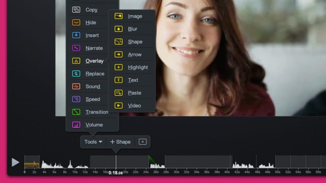 The video editor is integrated into your storyboard