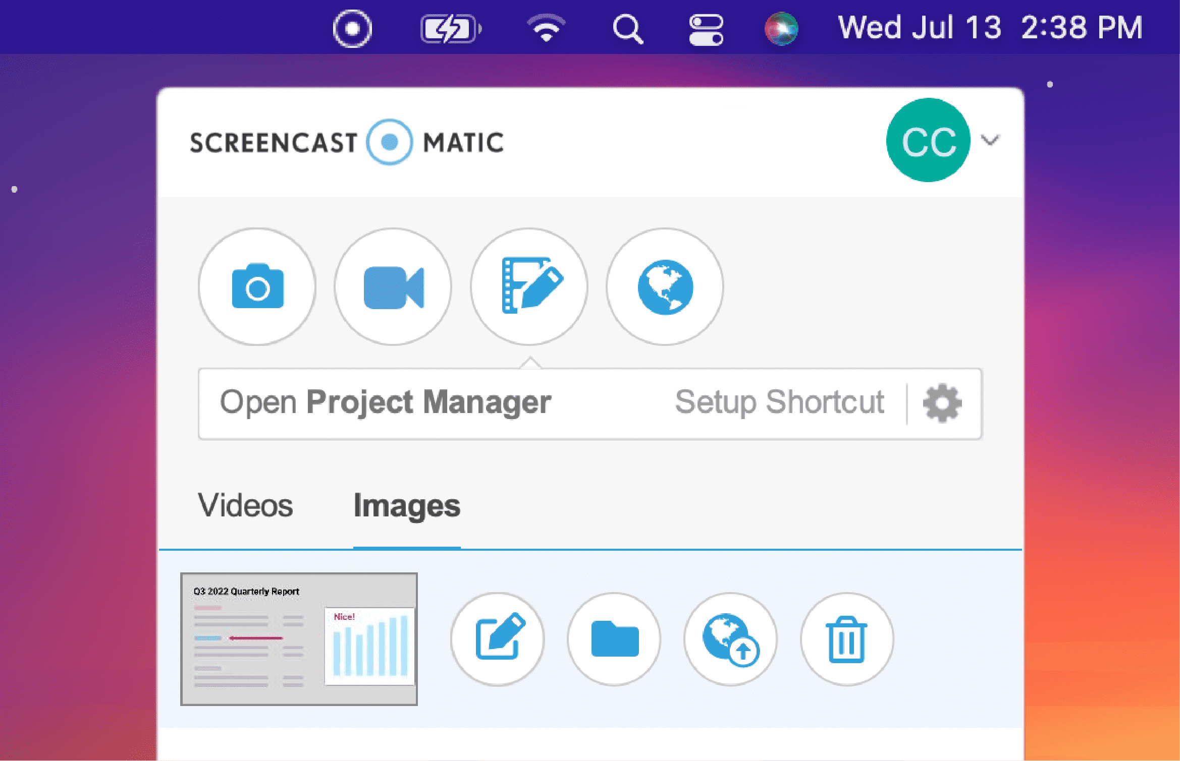 Take a screenshot on Mac or Windows with the quick launch screenshot tool
