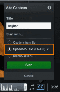 Speech-To-Text Auto Captions